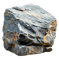 A large, rugged boulder showcasing intricate textures and natural colors, perfect for nature-themed projects.