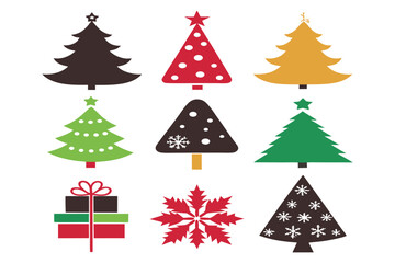 Obraz premium Elegant Christmas Tree Silhouette Art