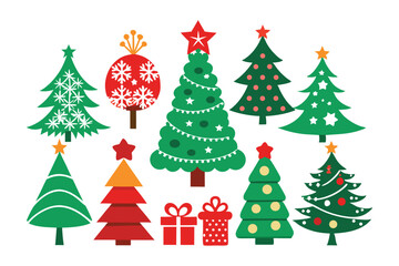 Obraz premium Elegant Christmas Tree Silhouette Art