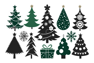 Obraz premium Elegant Christmas Tree Silhouette Art