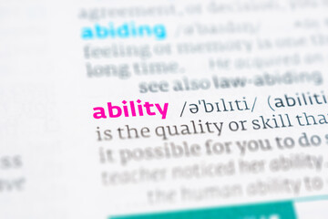 Exploring the different facets of the term ability, including definition and implications.
