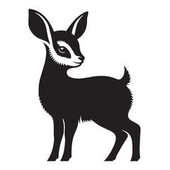 Professional dik-dik silhouette vector perfect for corporate branding needs – dik-dik silhouette – dik-dik vector – dik-dik illustration – silhouette of dik-dik

