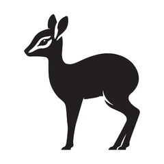 Sophisticated dik-dik silhouette vector ideal for upscale marketing materials – dik-dik silhouette – dik-dik vector – dik-dik illustration – silhouette of dik-dik

