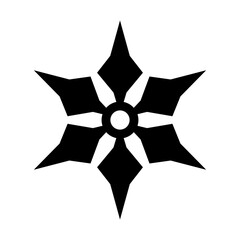Shuriken icon vector. Ninja illustration sign. Throwing stars symbol or logo.