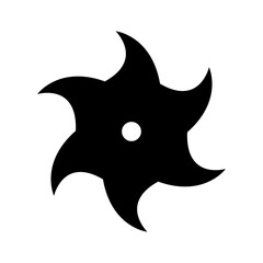 Shuriken icon vector. Ninja illustration sign. Throwing stars symbol or logo.