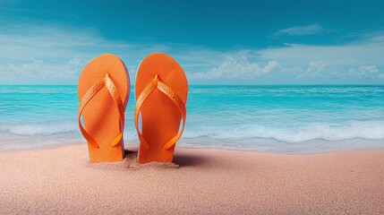 flip flops at the beach