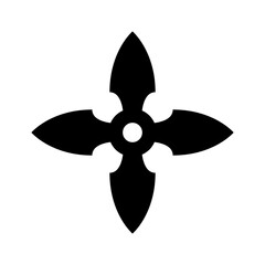 Shuriken icon vector. Ninja illustration sign. Throwing stars symbol or logo.