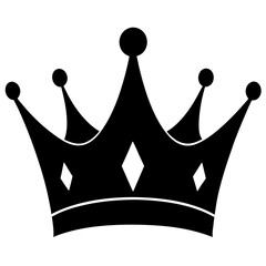 set of crowns silhouette vector illustration on white background.