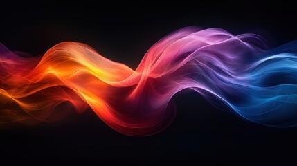 Abstract colorful wave pattern: vibrant energy and movement in a dynamic flow