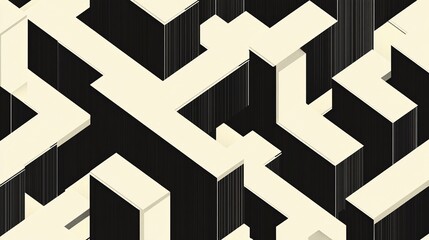 Obraz premium Op art black and white high contrast optical illusion vector style pattern, abstract geometric design with dynamic wavy lines and shapes for modern fabric prints, branding, or graphic design projects