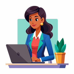 Recepcionista ocupada escribiendo en la computadora, organizando el papeleo de la oficina, respondiendo llamadas telefónicas y administrando citas en una oficina comercial contemporánea.