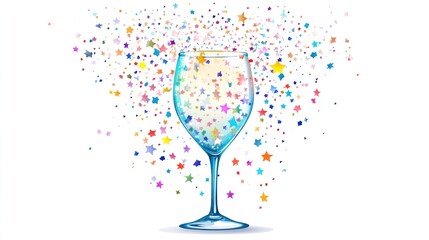 Sparkling celebratory drink in a glass