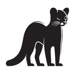 Versatile fossa silhouette perfect for scalable logos, branding, and digital design projects – fossa silhouette – fossa vector – fossa illustration – silhouette of fossa

