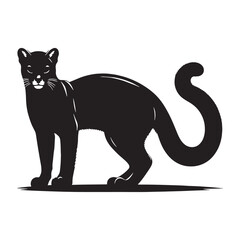 Unique fossa silhouette ideal for use in creative branding, logos, and scalable design projects – fossa silhouette – fossa vector – fossa illustration – silhouette of fossa


