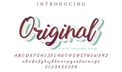Original Font Stylish brush painted an uppercase vector letters, alphabet, typeface