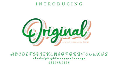 Original Font Stylish brush painted an uppercase vector letters, alphabet, typeface
