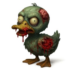 Fototapeta premium Zombie Duck in Horror Style with Gruesome Features and Details