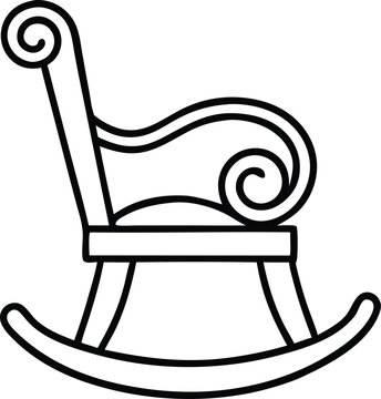 recommend clip art: Rocking Chair Icon vector illustration