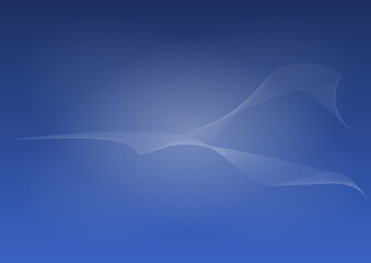 abstract blue background with an evocative figure made of thin lines