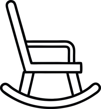 recommend clip art: Rocking Chair Icon vector illustration