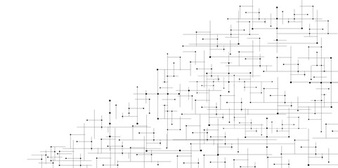 Creative idea of modern design with abstract geometric background. Minimalistic design with connecting the dots and lines. Minimalistic texture with linear squares pattern. Vector illustration.