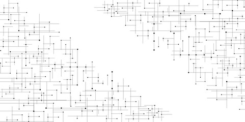 Creative idea of modern design with abstract geometric background. Minimalistic design with connecting the dots and lines. Minimalistic texture with linear squares pattern. Vector illustration.