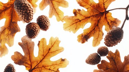 Autumnal leaves and seeds
