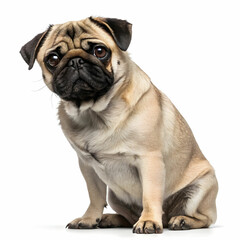 Obraz premium pug dog isolated on a white background
