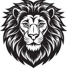 
Lion Face, Silhouettes Lion Face , black and white Lion vector Pro Vector