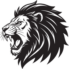 
Lion Face, Silhouettes Lion Face , black and white Lion vector Pro Vector