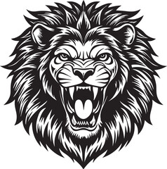 
Lion Face, Silhouettes Lion Face , black and white Lion vector Pro Vector