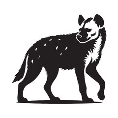 Unique hyena silhouette designed for scalable logos, branding projects, and digital media – hyena silhouette – hyena vector – hyena illustration – silhouette of hyena

