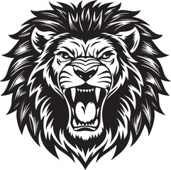 
Lion Face, Silhouettes Lion Face , black and white Lion vector Pro Vector
