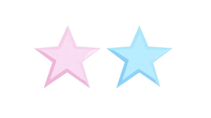 Colorful pastel stars in pink and blue, perfect for backgrounds, scrapbooking, design projects, or children's illustrations and crafts.