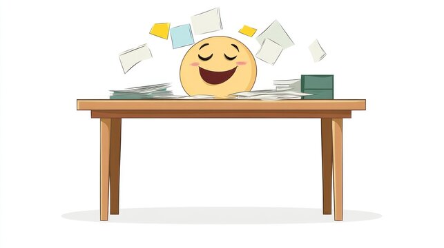 Overwhelmed but happy desk