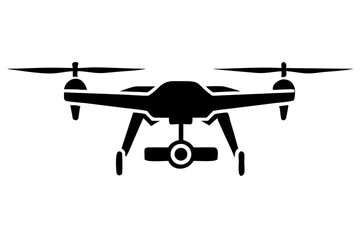 Modern Drone Silhouette for Tech Projects, Media Graphics, and Aviation Themes