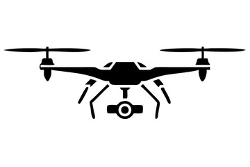Modern Drone Silhouette for Tech Projects, Media Graphics, and Aviation Themes