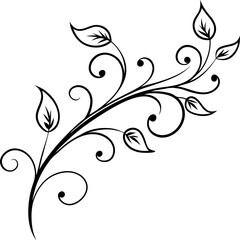 Lines, flower vines, abstract18