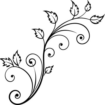 Lines, flower vines, abstract14