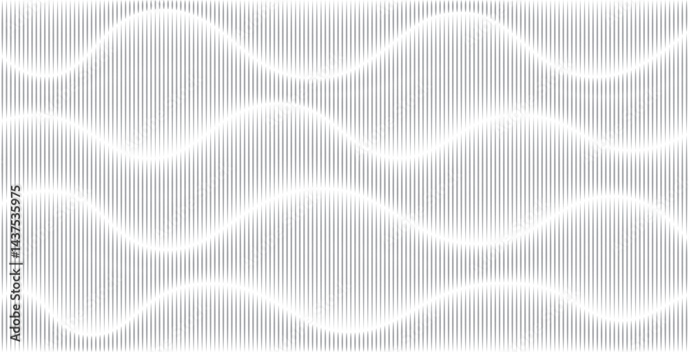 Poster abstract geometric background with wavy vertical lines. intersecting flowing gradient transitions on