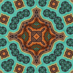 Seamless abstract pattern. Symmetrical texture. Square pattern art