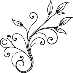 Lines, flower vines, abstract6