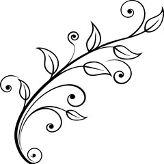 Lines, flower vines, abstract4