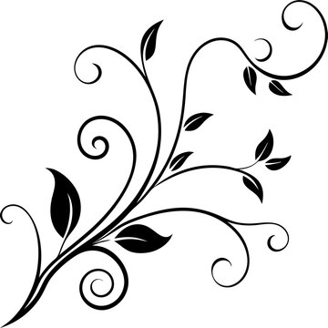 Lines, flower vines, abstract7