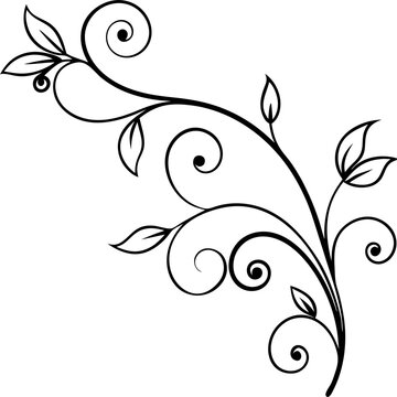 Lines, flower vines, abstract5