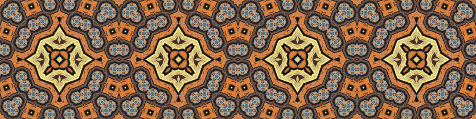 Seamless abstract ribbon pattern. Art ribbon. Symmetrical texture pattern