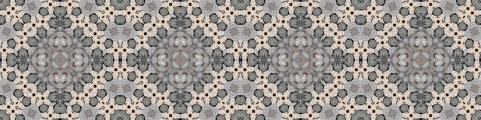 Seamless abstract ribbon pattern. Art ribbon. Symmetrical texture pattern