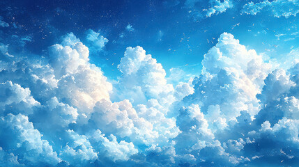 Fototapeta premium Breathtaking cloud formation open sky nature photography daytime scene aerial view serenity and beauty
