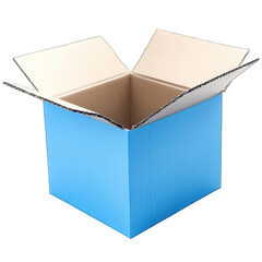Blue Box Flipping Open on a Black Background 
