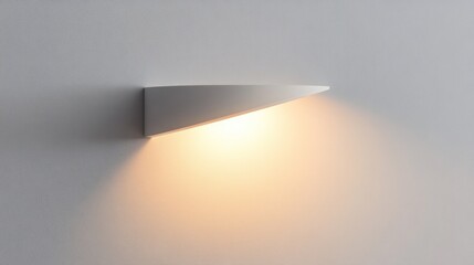 Modern, minimalist wall light. Sleek, ceramic design casts a warm glow